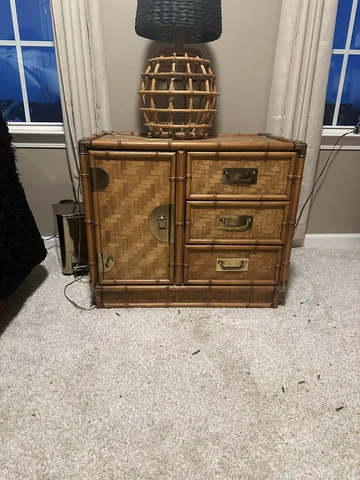 Vintage Dixie Bamboo Side Table Cover