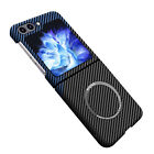 Carbon Fiber MagSafe Magnetic Case Rugged Cover For Samsung Galaxy Z Flip 5 4 3