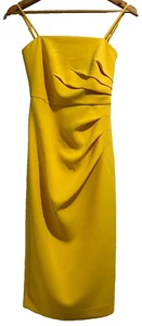 Forever New Yellow Formal Strappy Midi Knee Length Dress: Size AU 4, EU 32, US 0 - Picture 1 of 12