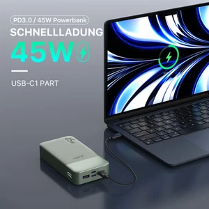 Power Bank 20000mAh 45W PD Fast charger External Backup Battery For MacBook iPad - Picture 1 of 6