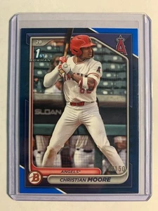 2024 1st Bowman Draft Blue #D /150 Christian Moore #BD-13 Angels - Picture 1 of 2