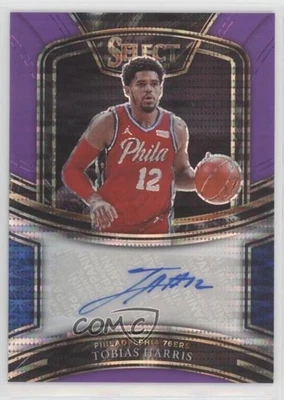 2020-21 Select Signatures FOTL Neon Purple Pulsar Prizm /15 Tobias Harris Auto - Image 1 of 2