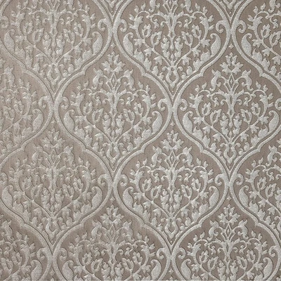 Tela tejida floral beige perla por yarda, tela de viscosa de poliéster, damasco Foto 1 de 4