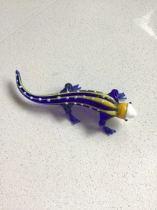 Lampwork ( Murano ? ) Deep Blue Lizard - Picture 1 of 4