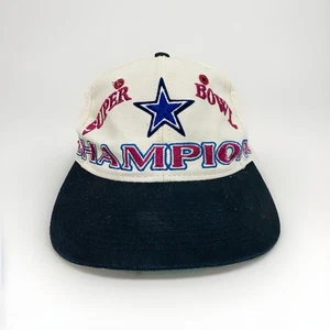 Vintage Dallas Cowboys Super Bowl XXVII Champions Logo 7 Snapback Hat Cap NFL - Picture 1 of 9
