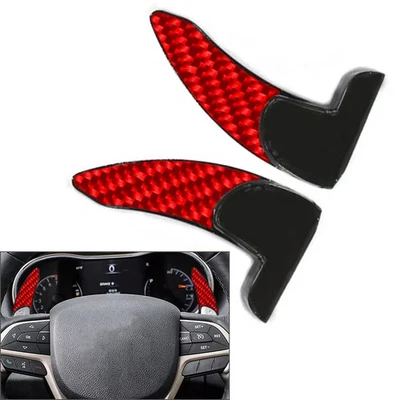 2x Rot Lenkrad-Schaltwippenverlängerung Für JeepFür Dodge Für Chrysler - Bild 1 von 4