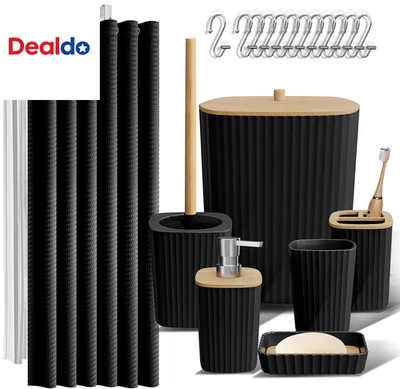 Conjunto de acessórios para banheiro - Conjunto de banheiro, conjunto de acessórios para banheiro, cortina de chuveiro  - Imagem 1 de 4