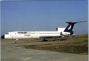 Malev Cargo Tupolev 154B-2 Hungarian Airlines at Budapest Airport Postcard - Picture 1 of 2