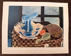 George Braque, La Cuvette Bleue, litografía offset vintage 1945, firmada en placa - Imagen 1 de 5