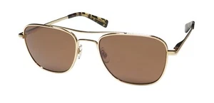 GARRETT LEIGHT HARBOR G-YT GOLD YELLOW TORTOISE AVIATOR SUNGLASSES w BROWN LENS - Picture 1 of 10