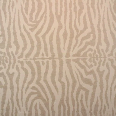 BALLARD DESIGNS ZADIE FLAX SUNBRELLA BEIGE ZEBRA CHENILLE FABRIC BY YARD 54"W - Image 1 of 4