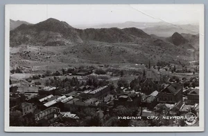 Virginia City Nevada aerial view Storey County Frashers RPPC postcard C2 - Picture 1 of 2