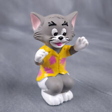 Vintage Tom And Jerry Tom Cat Figure Yellow Shirt Turner Entertainment 1989 3"