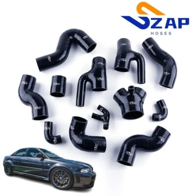 For Audi S4 RS4 A6 B5 C5 2.7L Bi-Turbo 97-01 Silicone BLACK Boost Piping Hoses - Изображение 1 из 4