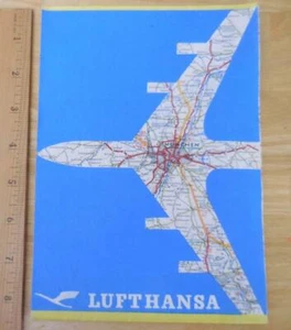 Tarjeta de ruta de Lufthansa Airlines Alemania 1970 Múnich - Imagen 1 de 8