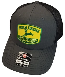 John Deere Farm Equip Aufnäher Richardson 112 Truckermütze Druckknopflasche anthrazit/schwarz - Bild 1 von 9