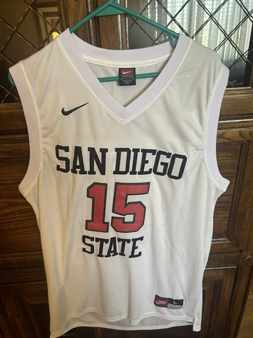 San Diego State University Jersey Aztecs Kawhi Leonard White Size Large Cover