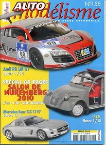 AUTO MODELISME n°155 03/2010 Salon NUREMBERG AUDI R8 LMGT MERCEDES SLS - Imagen 1 de 1