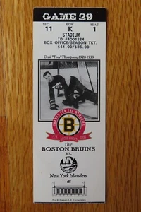Game 29 TINY THOMPSON Last Season BOSTON BRUINS 2/4/95 TICKET STUB Boston Garden - Picture 1 of 2