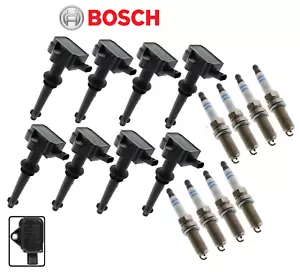 Bosch OEM Ignition Coil & Spark Plug Double Iridium (8set) for Land Rover V8 - Picture 1 of 2
