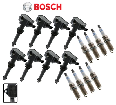 Bosch OEM Ignition Coil & Spark Plug Double Iridium (8set) for Land Rover V8 - Image 1 of 2
