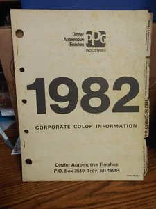 1982 PPG Corporate Color Information AMC Ford Chrysler GM VW Paint Chips Book - Imagen 1 de 6