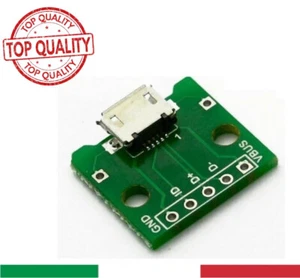 1PCS  ADATTATORE CONVERTITORE MICRO USB F A DIP 5 pin modulo arduino circuito pc - Foto 1 di 1