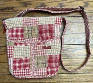 Bella Taylor Red Plaid Quilted Crossbody Bag Purse - Picture 1 of 8