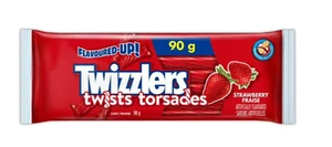Canadian Twizzlers 90g Candy Strawberry Flavor Twist Chewy Sugar Kids Candy - Picture 1 of 2