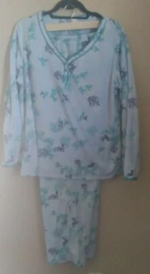 JUEGO DE ROPA DE DORMIR ADONNA 2 PIEZAS AZUL Mujer Talla X GRANDE Suave Foto 1 de 4