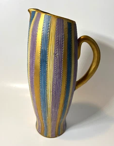 Vintage Mid Century Bitossi Seta Italy Aldo Londi Sgraffito Art Pottery Pitcher - Picture 1 of 13