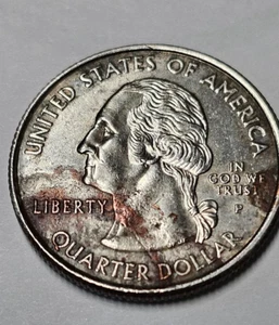 2000 New Hampshire State Quarter Copper Strike Thru Error - Picture 1 of 5