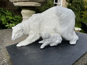 Nao von Lladro Figur eines Eisbären und Junges 33 cm lang x 20 cm hoch - Bild 1 von 10