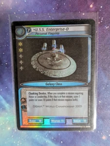 Star Trek CCG Promo DGMA Worlds 2005 U.S.S. Enterprise-D Personal Flagship Foil - Picture 1 of 1