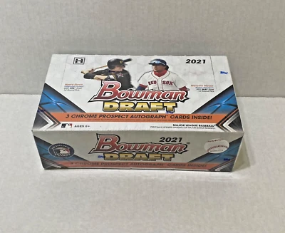 2021 BOWMAN DRAFT Baseball Factory Sealed Jumbo Hobby Box, 3 AUTOS PER BOX RC - Image 1 of 4