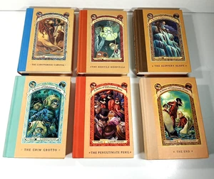 Lot Of 6 A Series of Unfortunate Events Books 8-13 Lemony Snicket HC 1st Edition - Bild 1 von 13