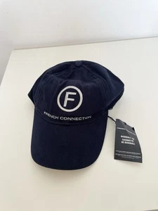 New French Connection Sports Cap With Silver Writing Adjustable Back Dark Blue - Picture 1 of 12