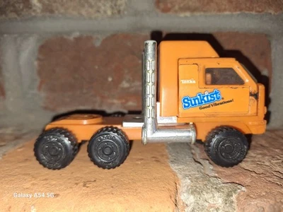 Vtg 1981 Tonka Semi Tractor Orange Sunkist Truck Orange Vehicle Pressed Steel 5" - Image 1 of 4