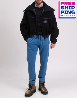 RRP €1950 DOLCE & GABBANA Cashmere & Wool Jacket IT52 US42 XL Black Zipped Sides - Image 1 of 4