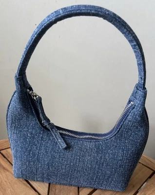 NOS Fashion Nova Denim Handbag Blue Jean One Handle Hobo Shoulder Bag Y2K 11”x9” - Image 1 of 4
