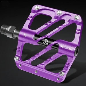 MTB Road Bike Pedals Bicycle 3 Bearings Aluminium Pedal Ultralight 9/16'' Purple - Picture 1 of 7