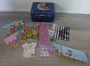 Lisa Frank Hippie Moon Star Girl Cardboard Stationary Jewelry Box w/ Accessories - Picture 1 of 19