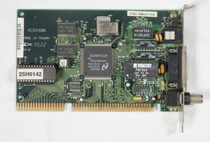 Vintage IBM 48G7170 combo network card 10BaseT 10Base2 ISA818 - Picture 1 of 3