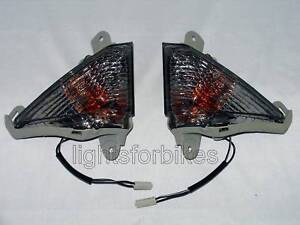 schwarze Front-Blinker smoked signals Kawasaki ER6N ER6F ER 6 N ER 6 F 2006-2008