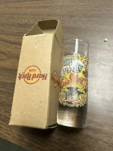 Hard Rock Cafe Hollywood Tall Shot Glass 4" Love All Serve All Los Vegas w/ Box - Picture 1 of 5