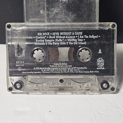 Kid Rock Devil Without A Cause Cassette Tape Cowboy Only God Knows Why Vtg 1998 - Imagem 1 de 4