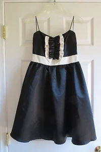 Ladies formal dress Tuxedo size 9 halter black white homecoming womens short - Picture 1 of 3