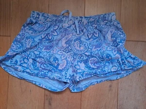 Marks & Spencer Girl Summer Shorts Blue Paisley 9 Years Good - Picture 1 of 4