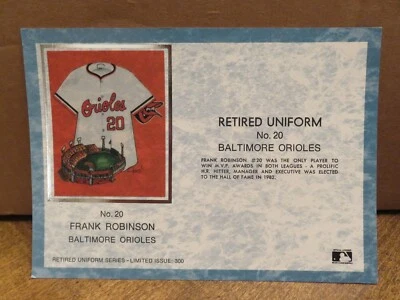 FAMOSA POSTAL FRANELAS MAX---UNIFORME RETIRADO FRANK ROBINSON Balt. Orioles Foto 1 de 2