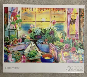 Good Vibes Jigsaw Puzzle Aimee Stewart Artwork 2000 piece Buffalo Games USA NUEVO! - Imagen 1 de 2